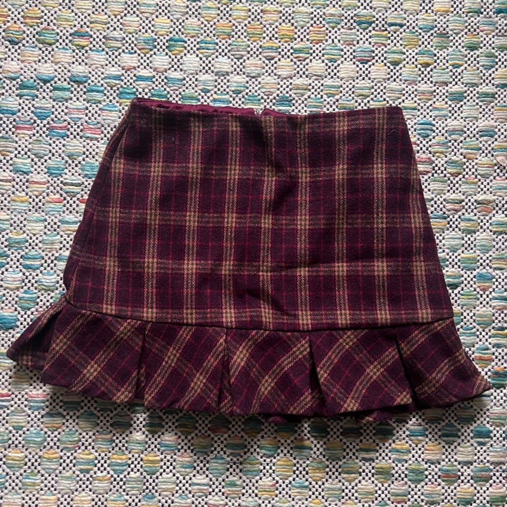 Plaid mini skirt